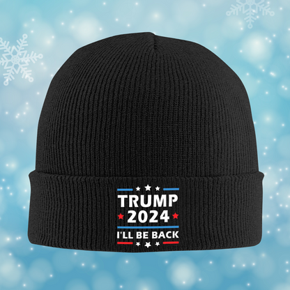 I'll Be Back Trump 2024 Knitted Hat Beanie Winter Hat