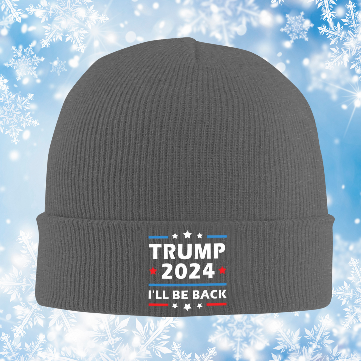 I'll Be Back Trump 2024 Knitted Hat Beanie Winter Hat