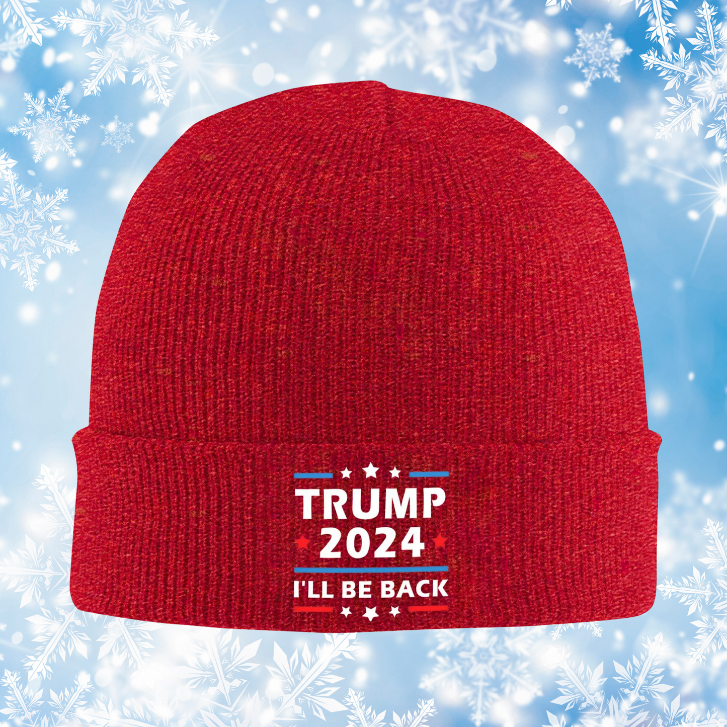 I'll Be Back Trump 2024 Knitted Hat Beanie Winter Hat