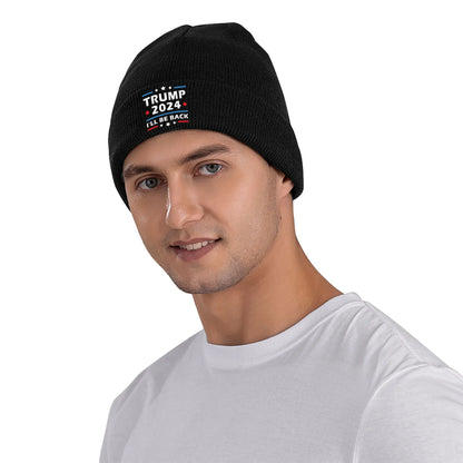 I'll Be Back Trump 2024 Knitted Hat Beanie Winter Hat