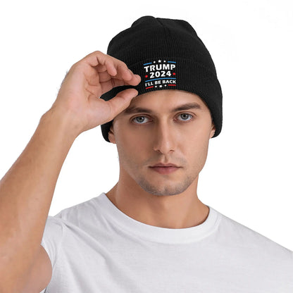 I'll Be Back Trump 2024 Knitted Hat Beanie Winter Hat