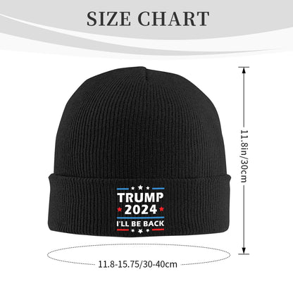 I'll Be Back Trump 2024 Knitted Hat Beanie Winter Hat